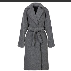 Grey Sherpa Teddy Bear Coat in Gray - French Connection